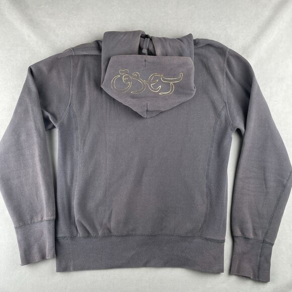 Obey Hoodie Mens M Gray Skull Graphic Pullover Fleece Sweatshirt Streetwear Rare - Picture 2 of 8